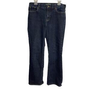 Ralph‎ Lauren Women's Classic Bootcut Dark Wash Blue Jeans Size 10 EUC